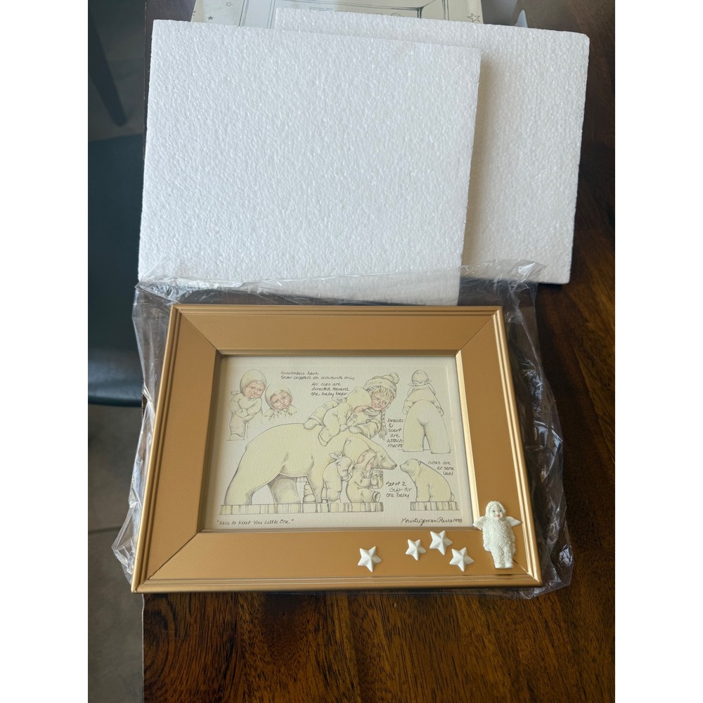 Department 56 Snowbabies Nice to Meet You Little One Picture Frame 1998 1999 y2k - Picture 4 of 7